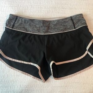 Lululemon Run: Speed Short Black / Rose Quartz